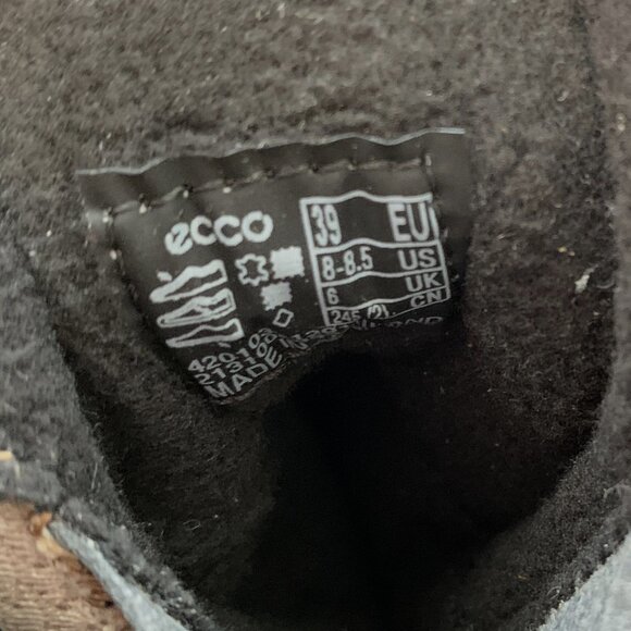 Ecco Solice High Boots Nubuck Leather Cashmere Tan Size 39 US 8 - 8.5 NEW - Picture 7 of 7